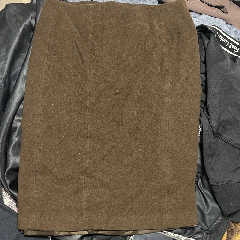 Talbots Size 6 Elegant Brown Wool Pencil Skirt